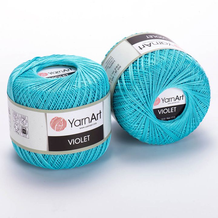 Włóczka bawełniana YarnArt Violet 50 g – 5353 niebieski