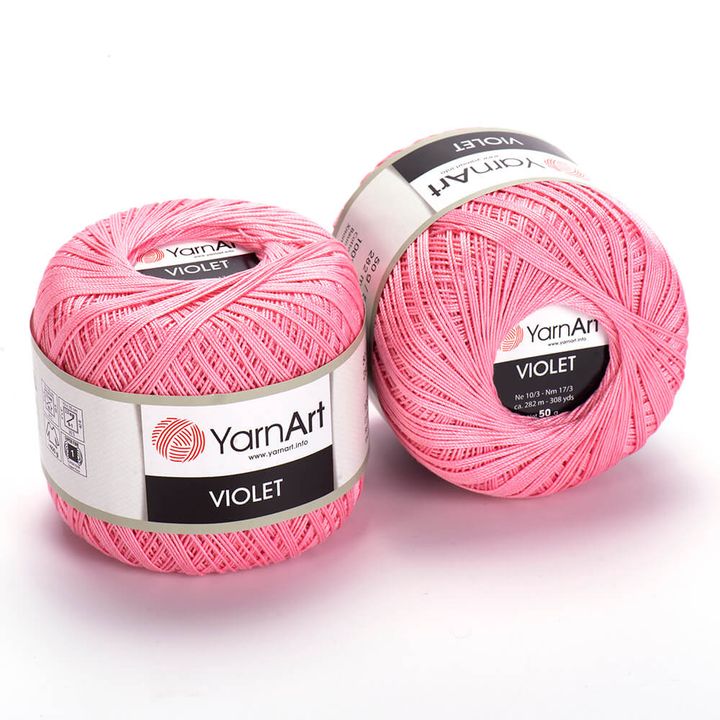 Włóczka bawełniana YarnArt Violet 50 g – 6313 różowa