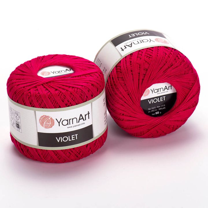 Włóczka bawełniana YarnArt Violet 50 g – 6358 fuksjowy