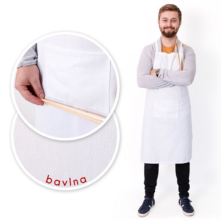 Bawełniany fartuch / biały | Artmie