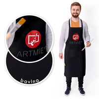 Bawe��niany fartuch z logo ARTMIE / czarny | Artmie