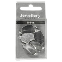 Baza do broszki kolor srebrny 20 x 15 mm / 5 szt | Artmie