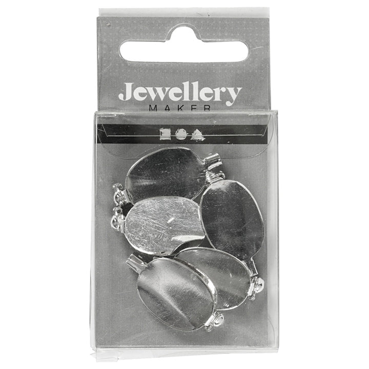 Baza do broszki kolor srebrny 20 x 15 mm / 5 szt | Artmie