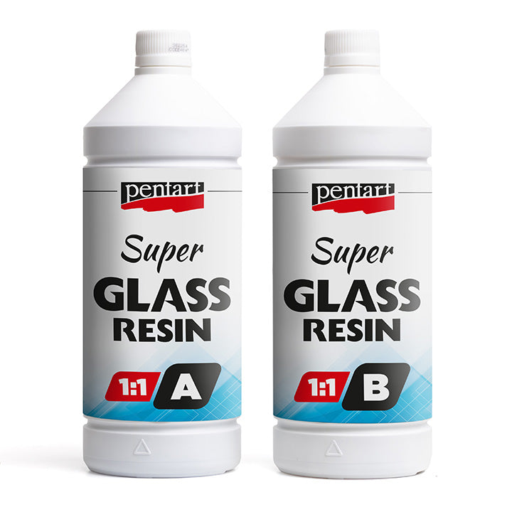 Bezbarwna żywica  Super Glass Pentart 1:1 - 1000 ml | Artmie
