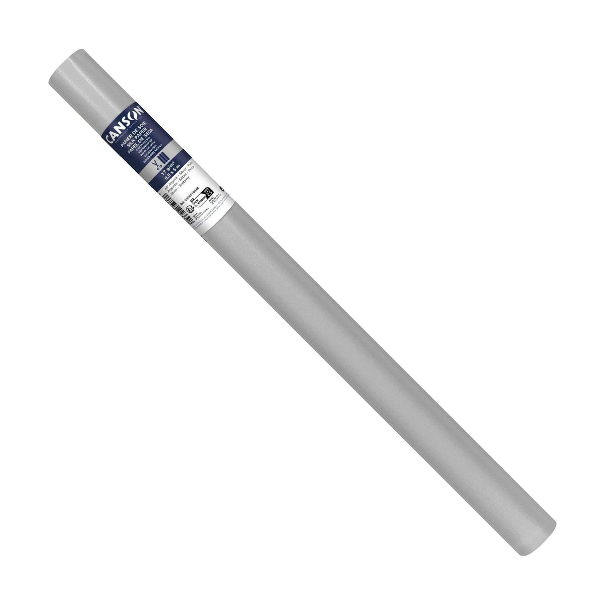 Bibuła gładka CANSON w rolce 50 x 500 cm, 17 g – Srebrny