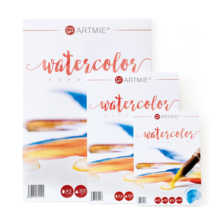 Blok papierów akwarelowych ARTMIE cold press 20 arkuszy | różne formaty | Artmie
