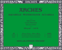 Blok akwarelowy ARCHES CP drobnoziarnisty naturalna biel 300 g/m² – 20 arkuszy