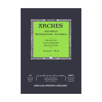 Blok akwarelowy ARCHES drobnoziarnisty naturalna biel 185 g/m2 A4 - 15 arkuszy
