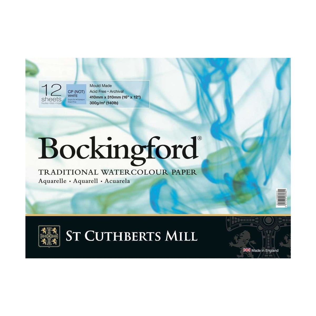 Blok akwarelowy CANSON St Cuthberts Bockingford 300 g/m² 12 arkuszy spirala 18 – 41 cm