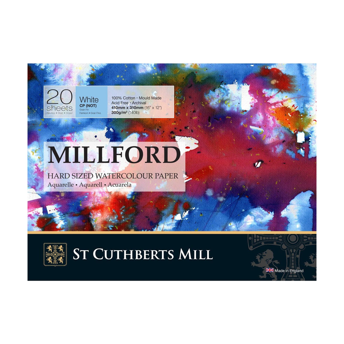 Blok akwarelowy CANSON St Cuthberts Millford drobne ziarno 300 g 20 arkuszy – 31 do 41 cm
