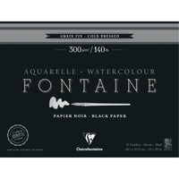Blok akwarelowy CLAIREFONTAINE Fontaine CP czarny 300 g/m2 48,3 x 63,5 cm - 12 arkuszy