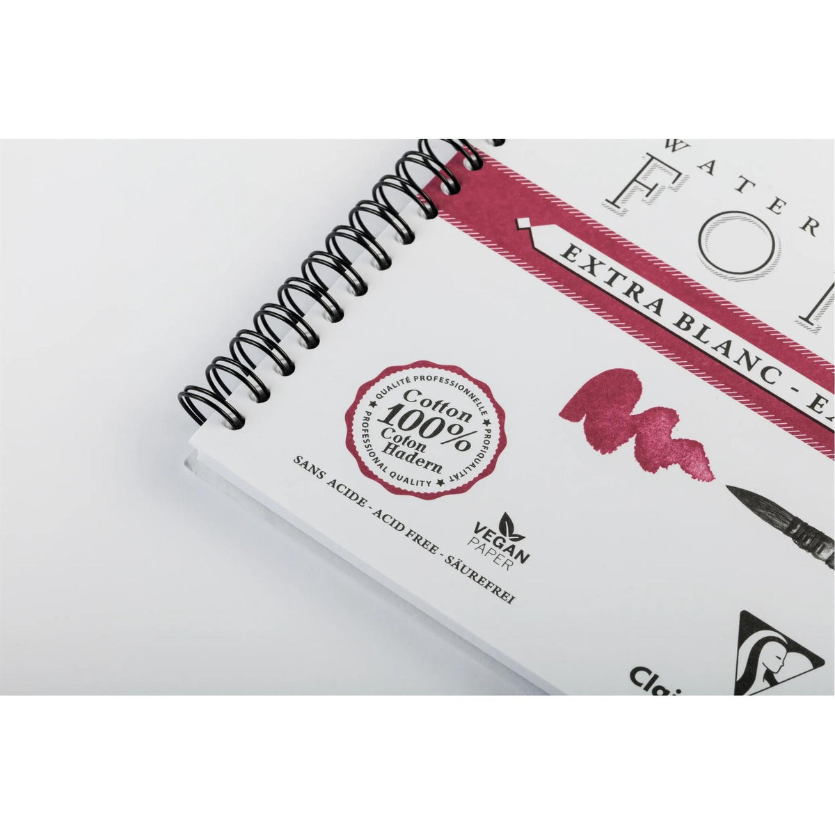 Blok akwarelowy CLAIREFONTAINE Fontaine CP ekstra biały 300 g 18 x 24 cm - 12 arkuszy