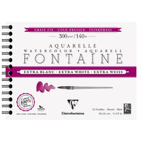 Blok akwarelowy CLAIREFONTAINE Fontaine CP ekstra biały 300 g 18 x 24 cm - 12 arkuszy