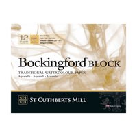 Blok akwarelowy St Cuthberts Mill Bockingford CP biały 300 g/m² 31 – 41 cm - 12 arkuszy