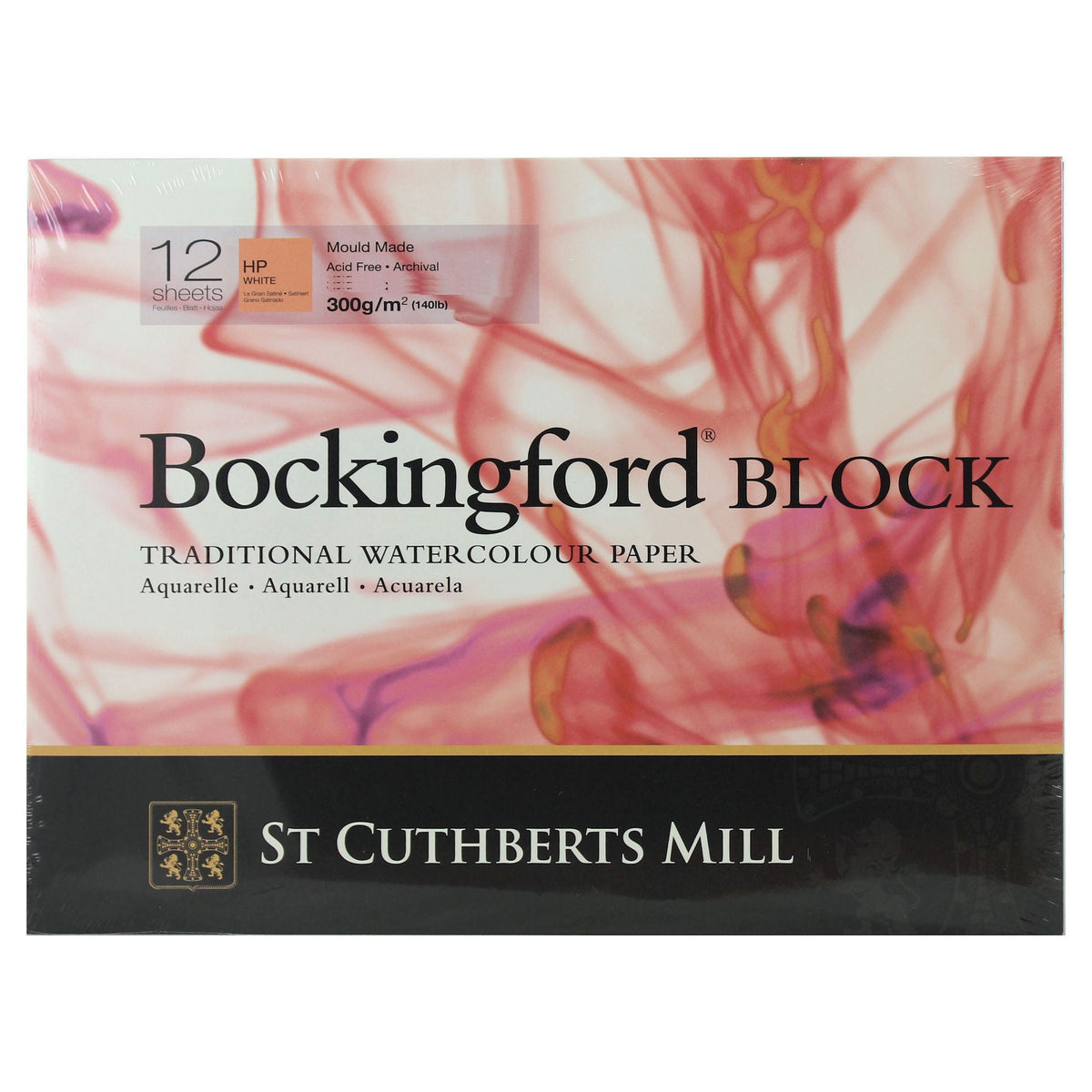 Blok akwarelowy St Cuthberts Mill Bockingford HP biały 300 g/m² 12 arkuszy – 31 – 41 cm