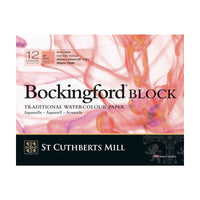 Blok akwarelowy St Cuthberts Mill Bockingford HP biały 300 g/m² 12 arkuszy – 31 – 41 cm