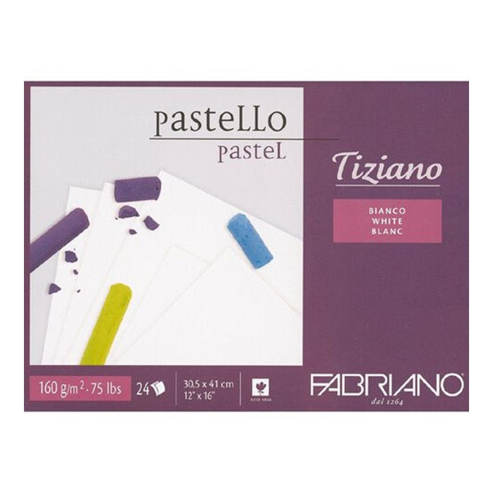 Blok białych papierów do pasteli FABRIANO Tiziano | różne wymiary | Artmie