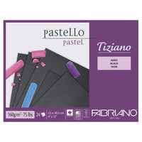 Blok czarnych papierów do pasteli FABRIANO Tiziano | różne wymiary | Artmie