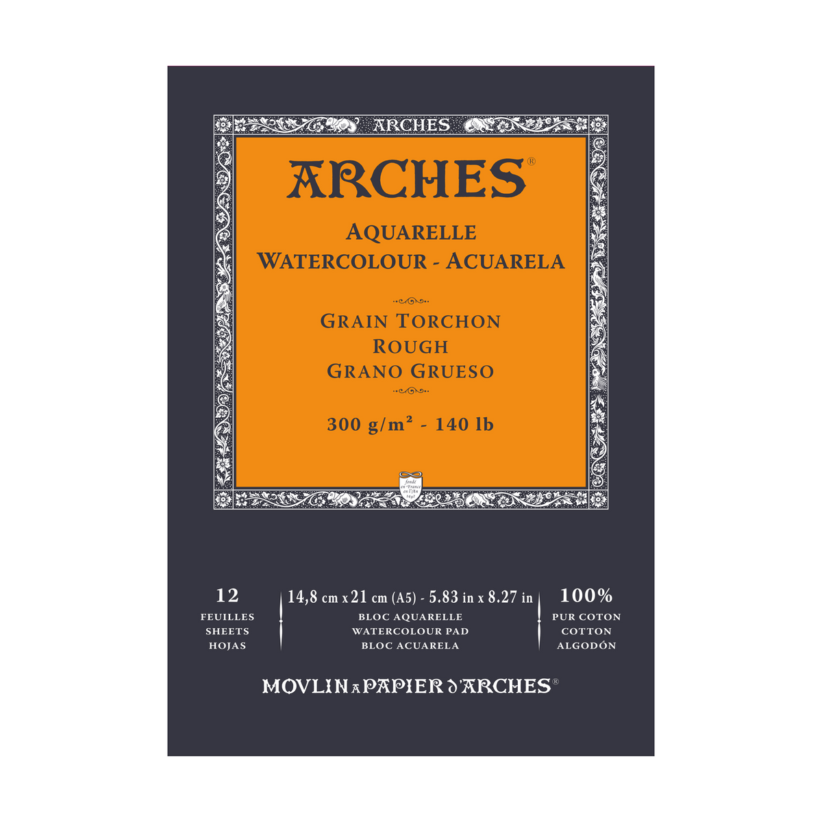Blok do akwareli ARCHES Aquarelle szorstki naturalna biel 300 g/m² – 12 arkuszy