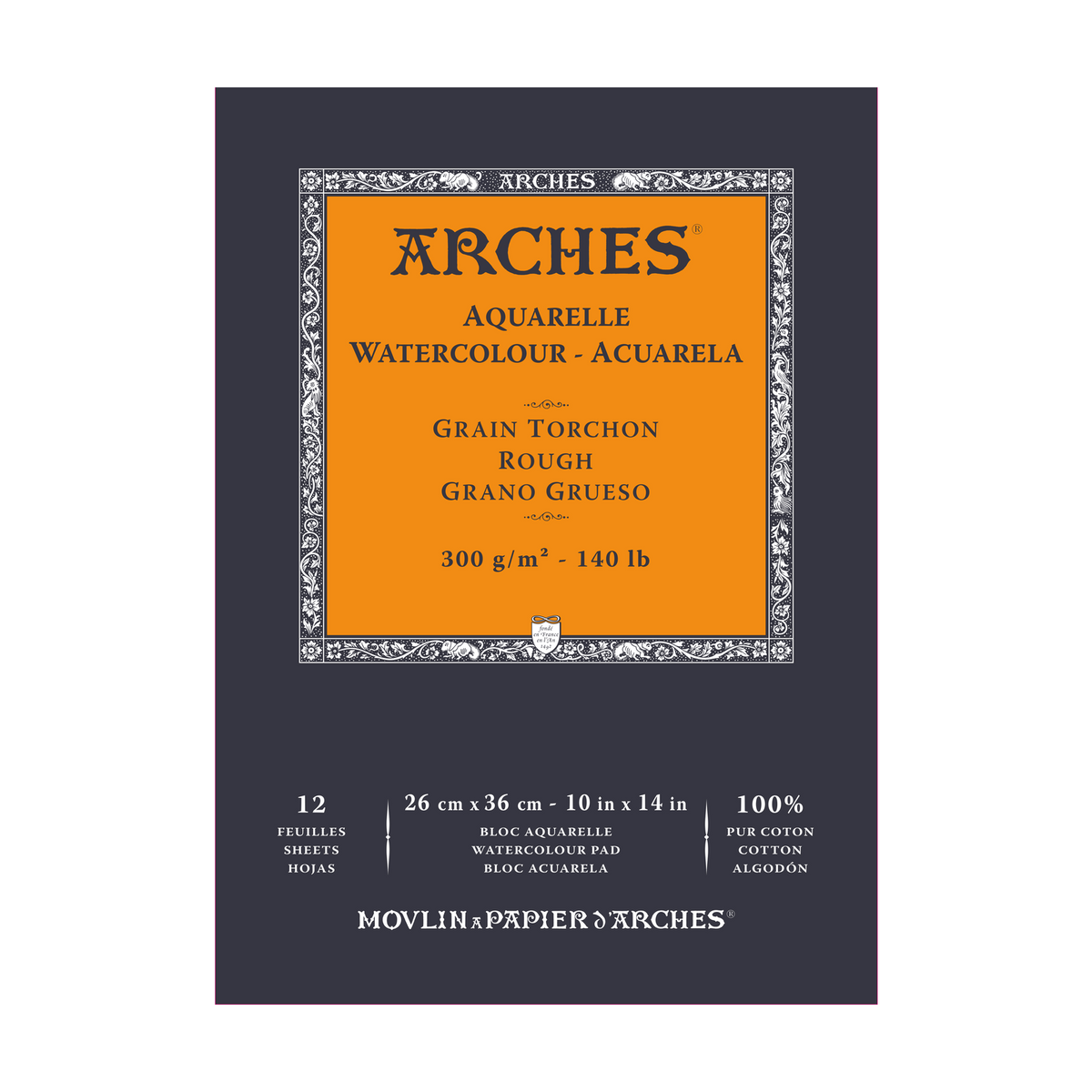 Blok do akwareli ARCHES Aquarelle szorstki naturalna biel 300 g/m² – 12 arkuszy