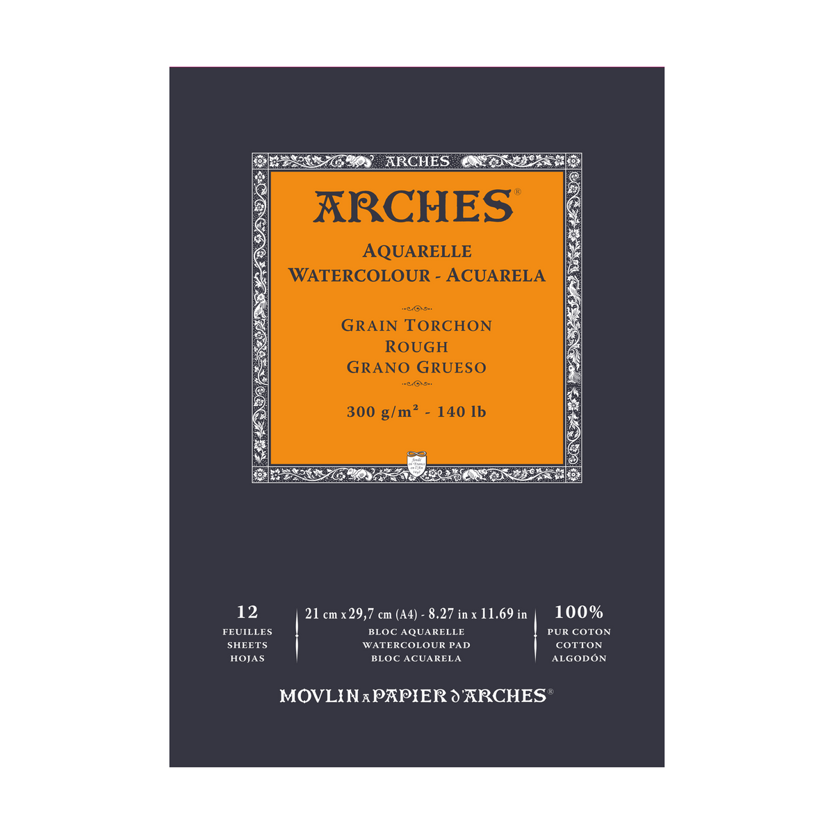 Blok do akwareli ARCHES Aquarelle szorstki naturalna biel 300 g/m² – 12 arkuszy