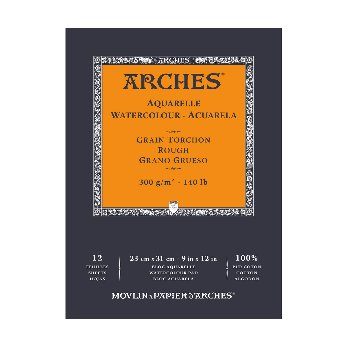 Blok do akwareli ARCHES Aquarelle szorstki naturalna biel 300 g/m² – 12 arkuszy