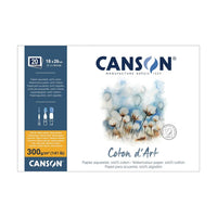 Blok do akwareli CANSON Coton d'Art CP 300 g/m² 18 x 26 cm - 20 arkuszy