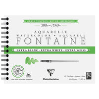 Blok do akwareli CLAIREFONTAINE Fontaine ekstra biały 300 g/m² 18 x 24 cm - 12 arkuszy
