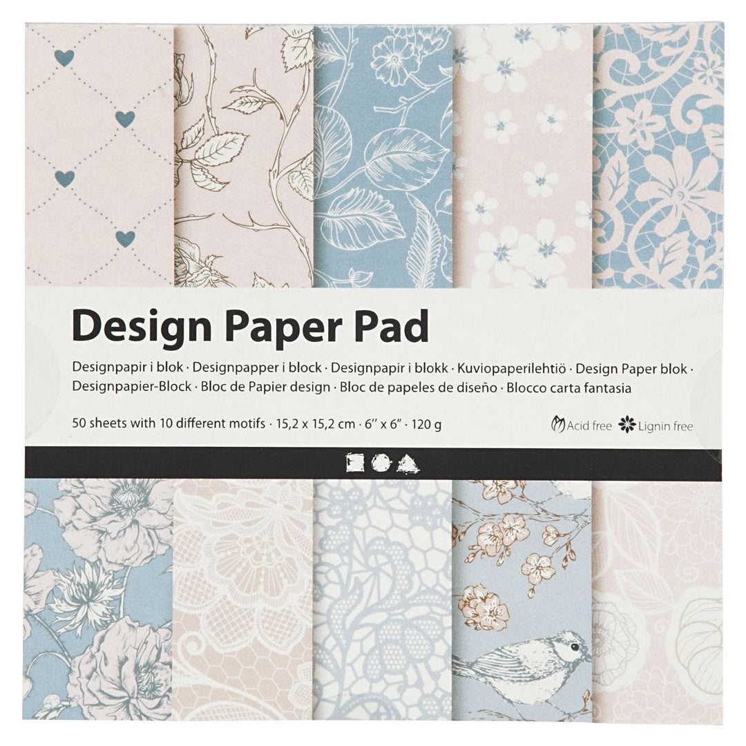 Blok do scrapbookingu Rose 15,2 x 15,2 cm - 50 arkuszy | Artmie
