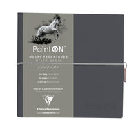 Blok do technik mieszanych Clairefontaine Paint'On 250 g/m² 19 x 19 cm - 32 arkusze – Szary