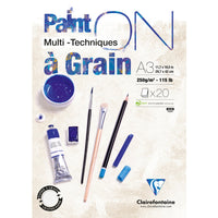 Blok do technik mieszanych CLAIREFONTAINE Paint'On a grain 250 g/m² – 20 arkuszy