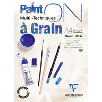 Blok do technik mieszanych CLAIREFONTAINE Paint'On a grain 250 g/m² – 20 arkuszy