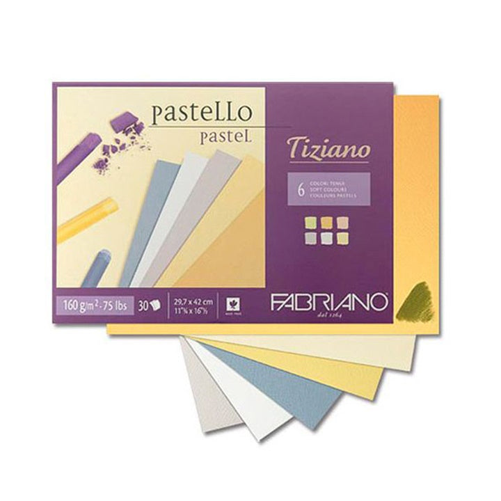 Blok kolorowych papierów do pasteli FABRIANO Tiziano Soft | różne wymiary | Artmie