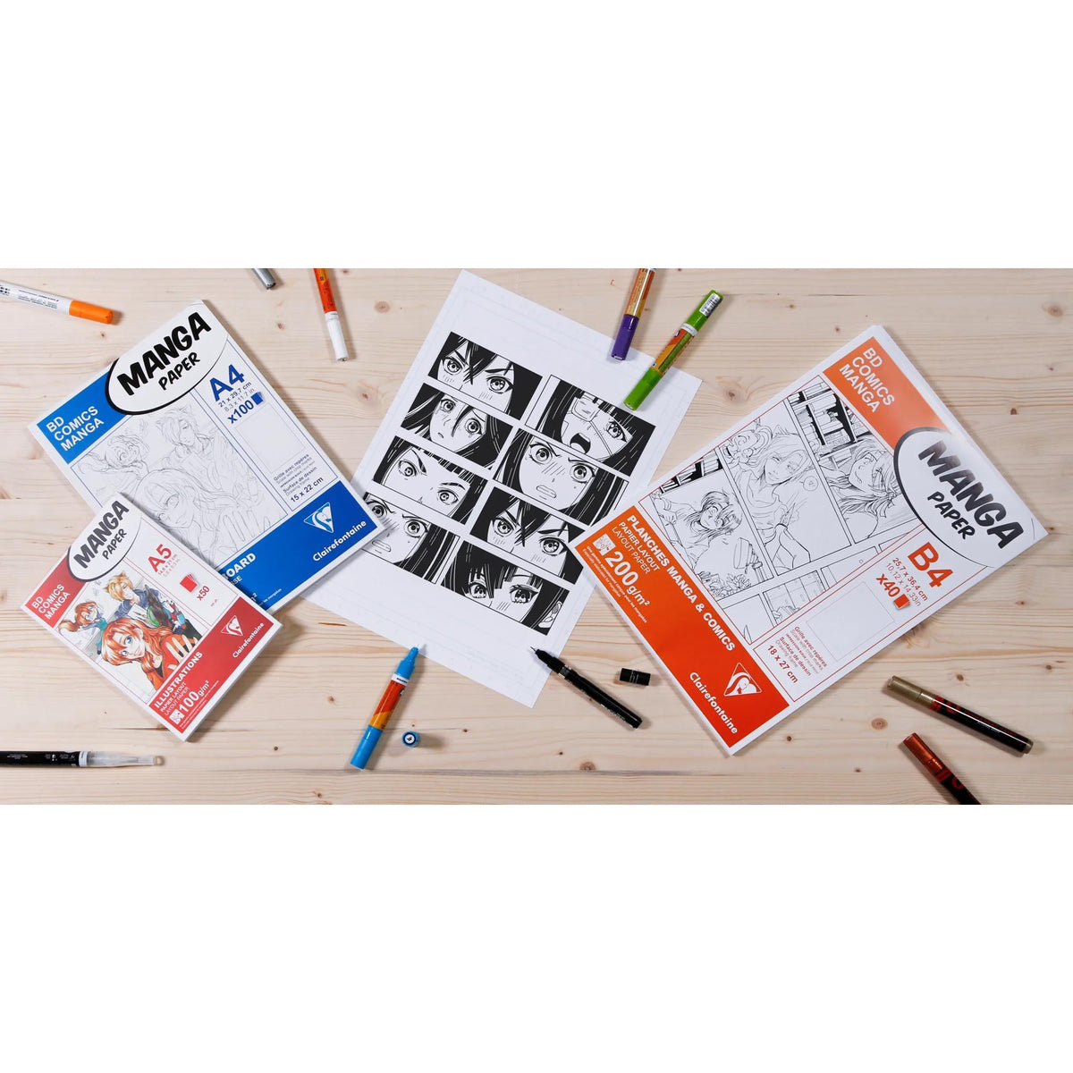 Blok Manga Layout CLAIREFONTAINE 100 g/m² A5 – A3 - 50 arkuszy