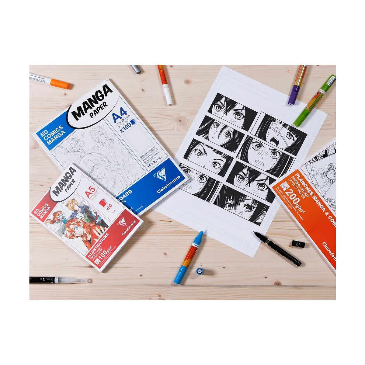 Blok Manga Layout CLAIREFONTAINE 100 g/m² A5 – A3 - 50 arkuszy