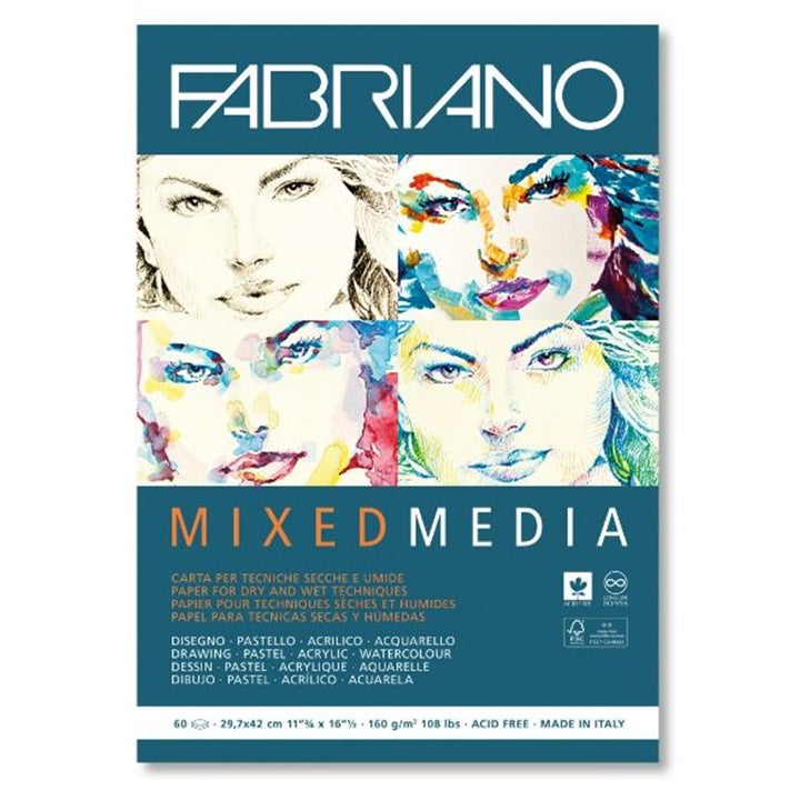 Blok papierów FABRIANO Mixed Media | różne rozmiary | Artmie