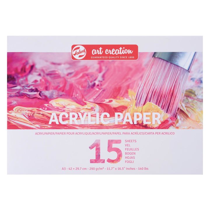 Blok papierów do farb akrylowych 15 arkuszy | różne formaty | Artmie