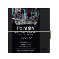 Blok papierów Clairefontaine Paint'On czarny 250 g/m² - 32 arkusze (A5 – 14 x 14 cm)