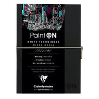 Blok papierów Clairefontaine Paint'On czarny 250 g/m² - 32 arkusze (A5 – 14 x 14 cm)