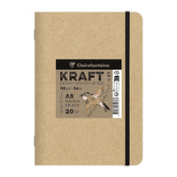 Blok papierów kraft CLAIREFONTAINE 115 g/m² – A5 – A4, 20 arkuszy