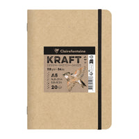 Blok papierów kraft CLAIREFONTAINE 115 g/m² – A5 – A4, 20 arkuszy