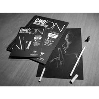 Blok rysunkowy z czarnym papierem CLAIREFONTAINE Carb'On 120 g/m² – 20 arkuszy
