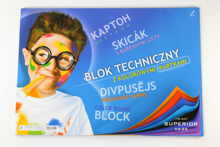 Blok Superior techniczny kolorowy / A3 25 arkuszy | Artmie