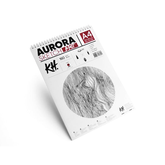 Blok szkicowy AURORA matt [160g] – 20 arkuszy | różne formaty | Artmie