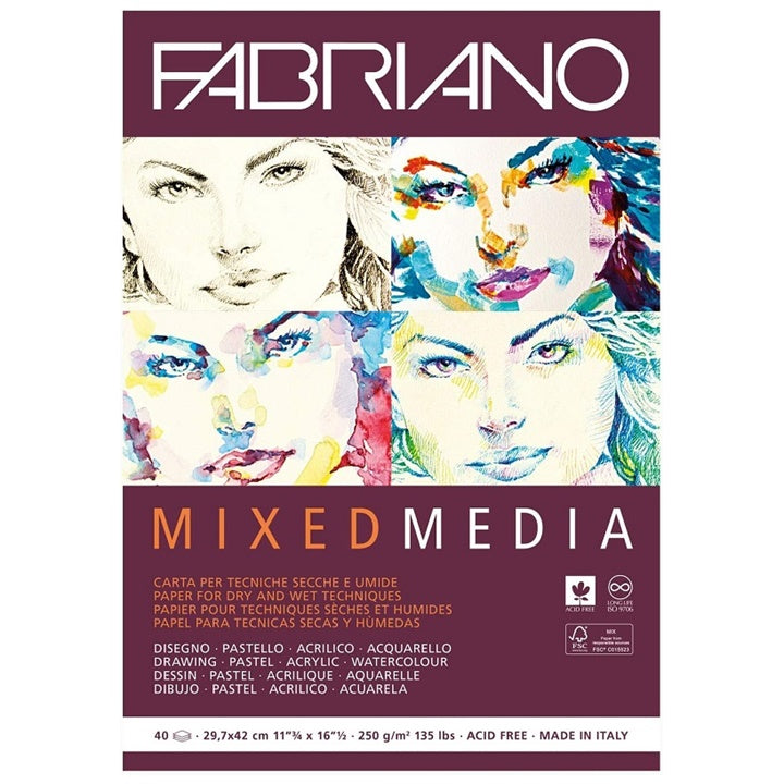 Blok szkicowy FABRIANO Mixed Media | różne wymiary | Artmie