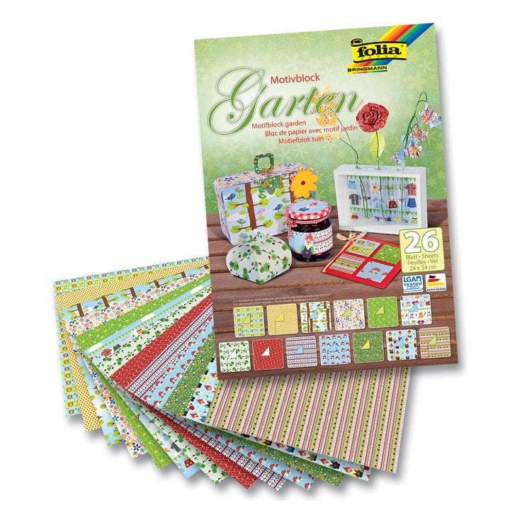 Blok z papierem do scrapbookingu – Garden 26 ark. | Artmie