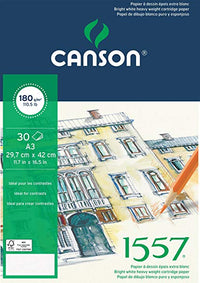 Blok do szkicowania Canson 1557 180 g/m² A4 klejony - 30 arkuszy