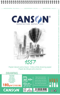 Szkicownik CANSON 1557 180 g/m² A5 30 arkuszy, na spirali