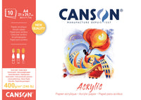 Canson blok do akryli CP Natural White 400 g/m² - 10 arkuszy, 24 x 33 cm