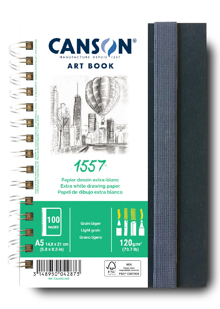 Szkicownik Canson Art Book 1557 w twardej oprawie – A5, 120 g, 50 arkuszy